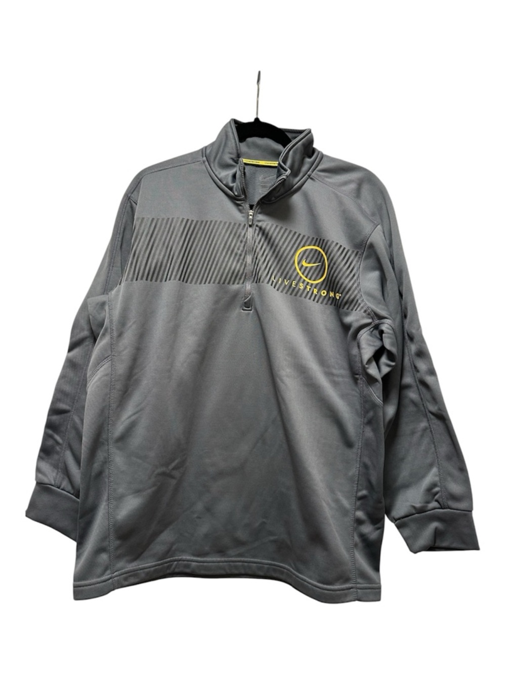 Nike Gray Pullover with Yellow Livestrong Trim